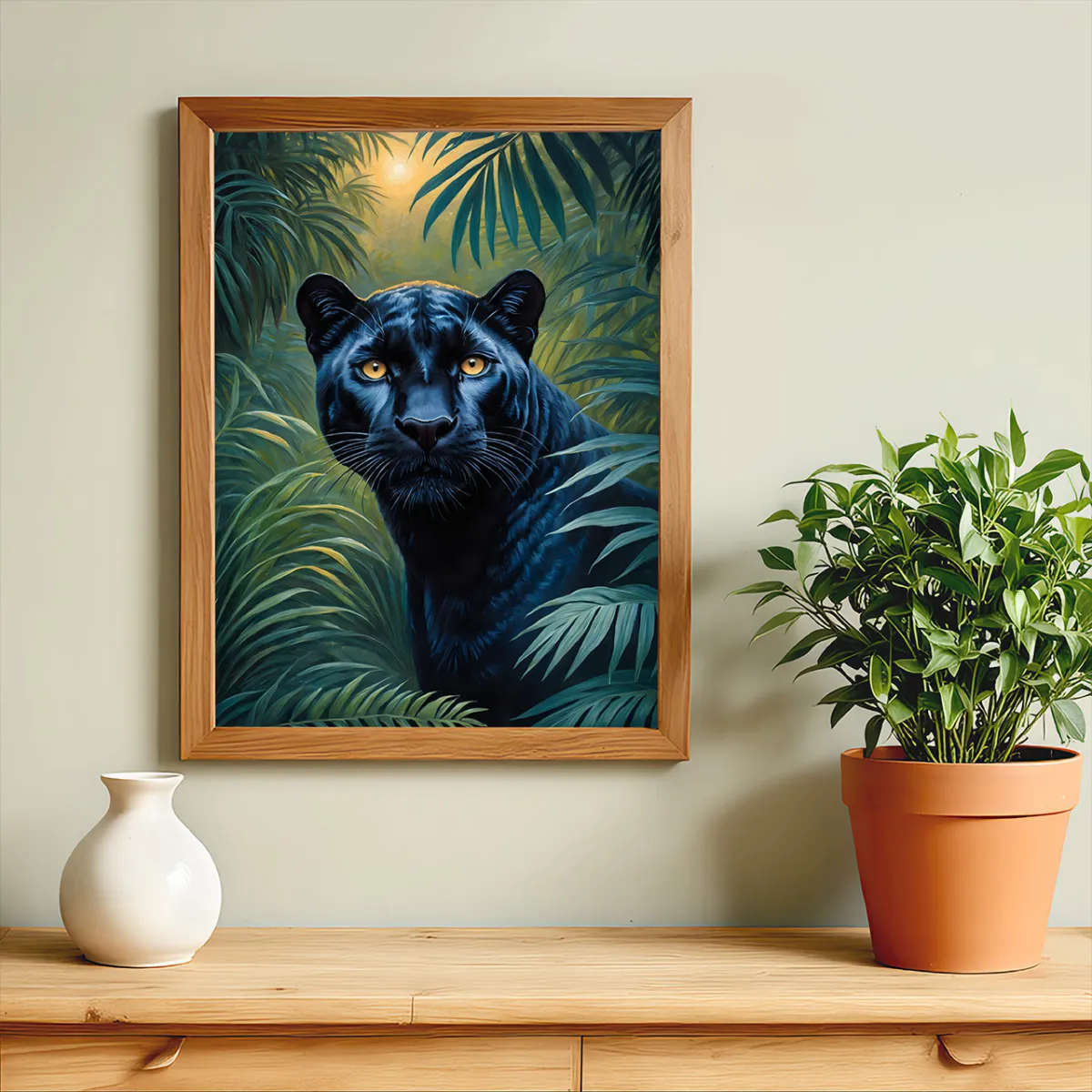 Black panther fine art illustration for A0 and large wall prints