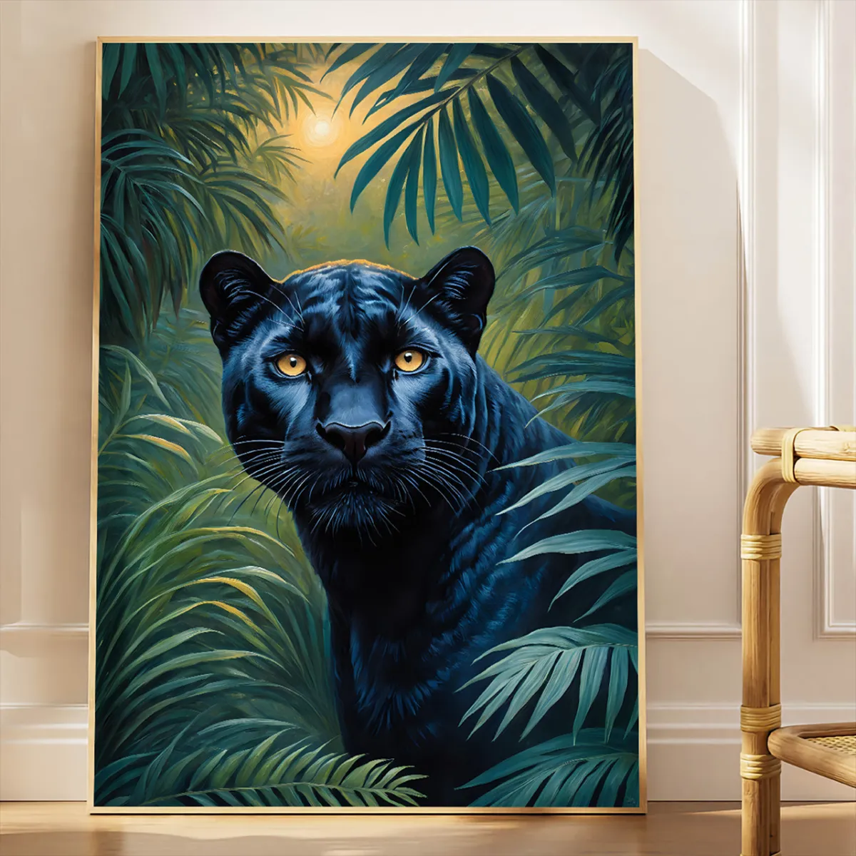 Black panther animal illustration suitable for gallery-style prints