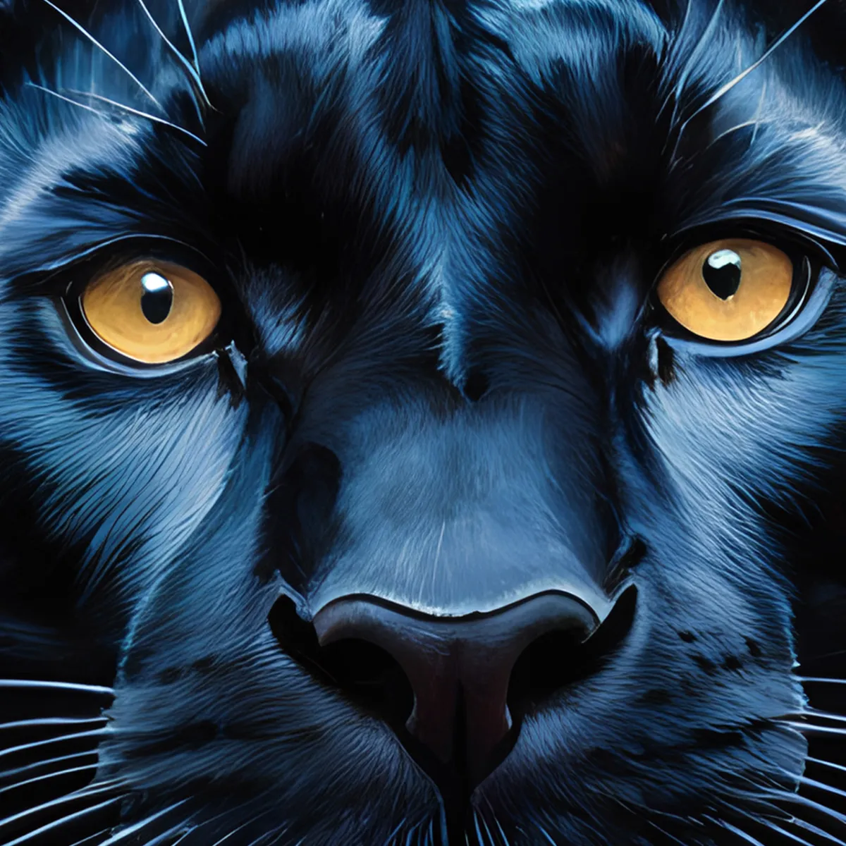 Tropical black panther wall art for premium home decor