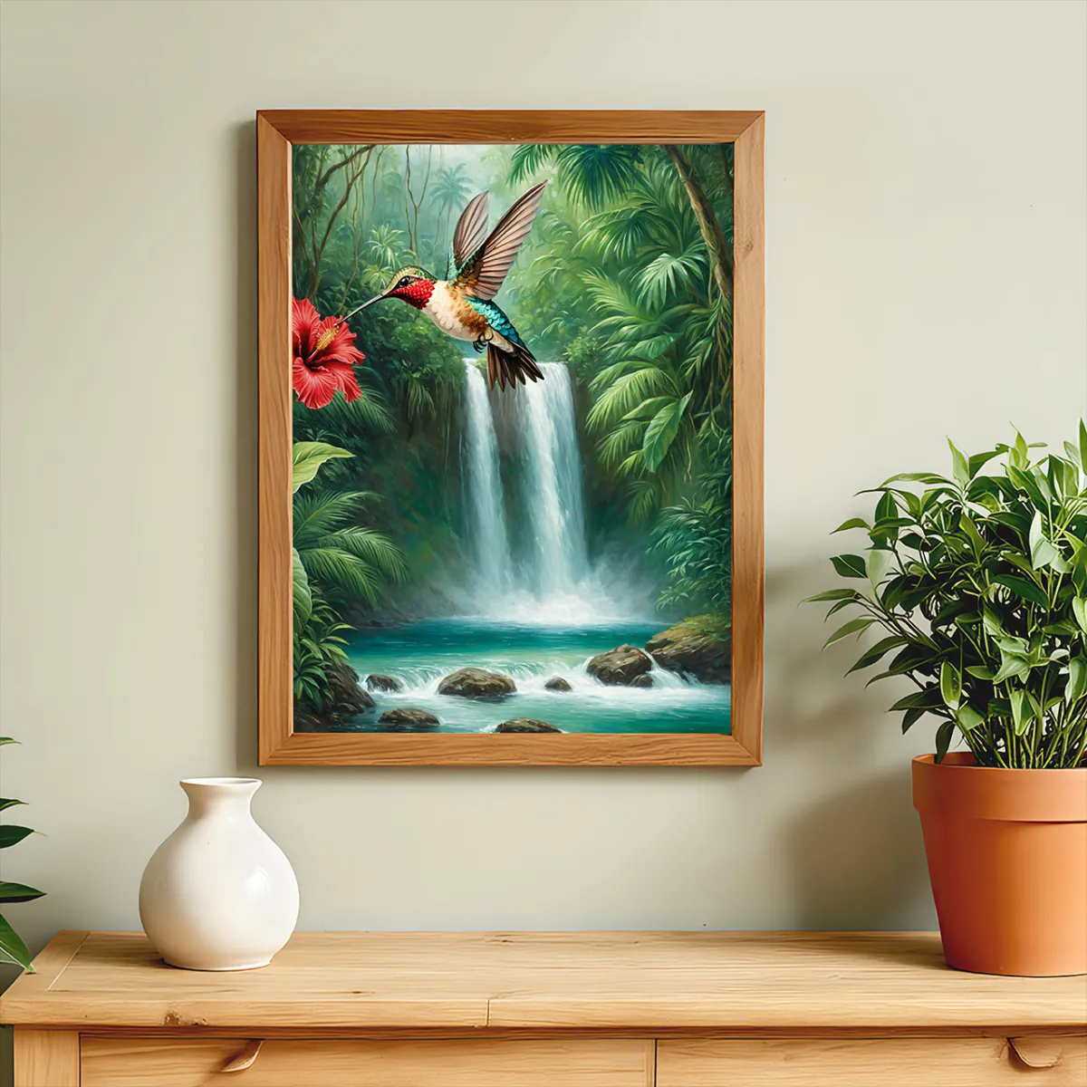 Bird illustration suitable for gallery-style wall prints
