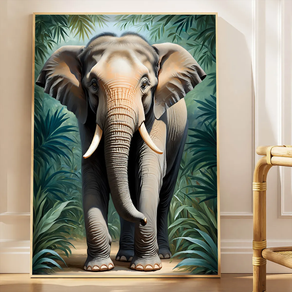 Majestic elephant illustration for large wall display