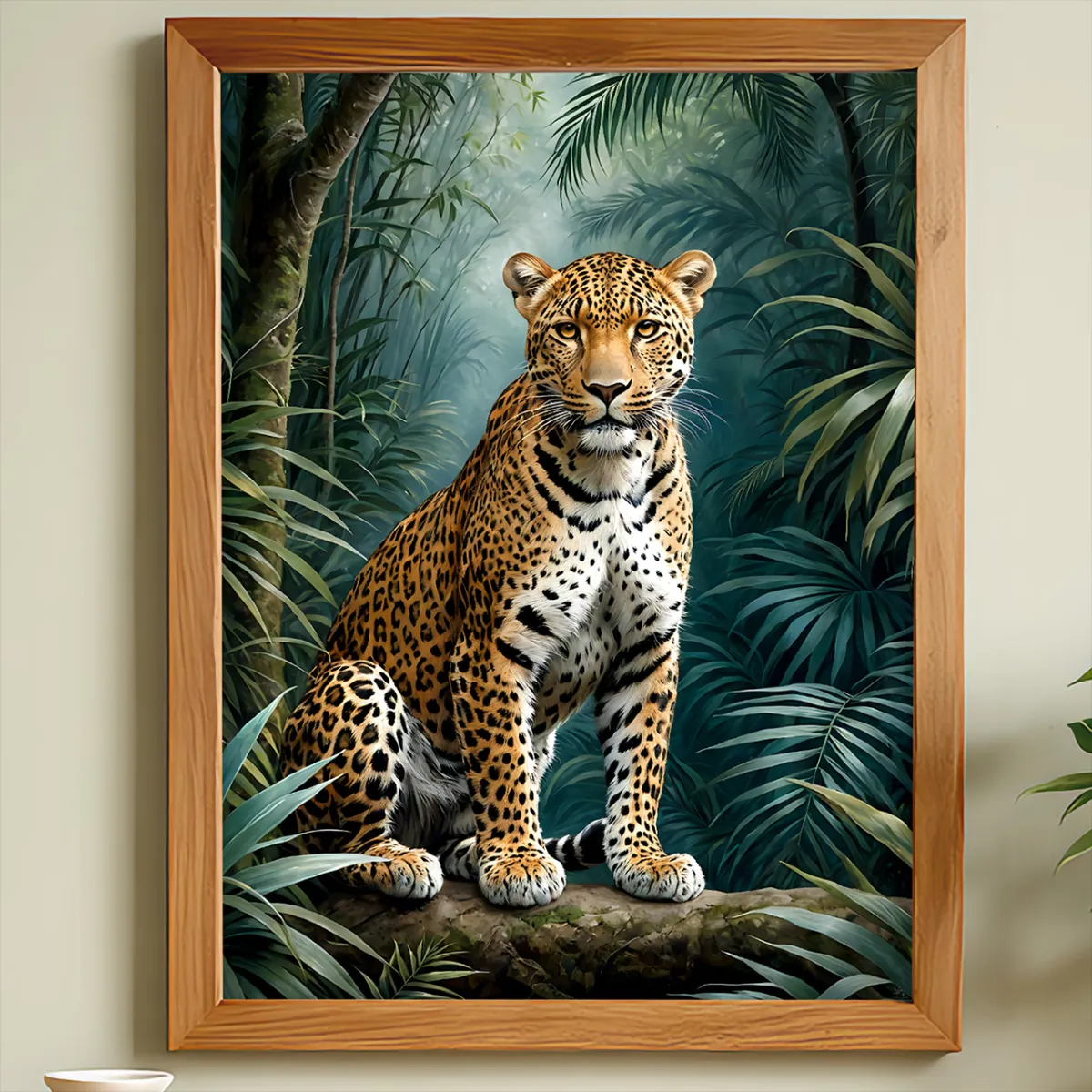 Jungle leopard illustration suitable for gallery-style prints
