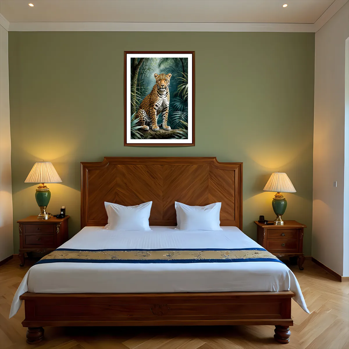 Leopard fine art artwork created for statement wall decor