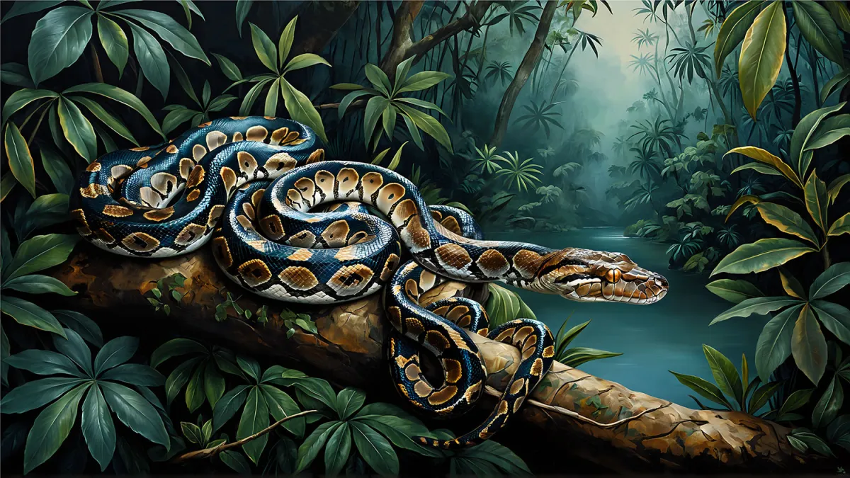Tropical Snake River Scene