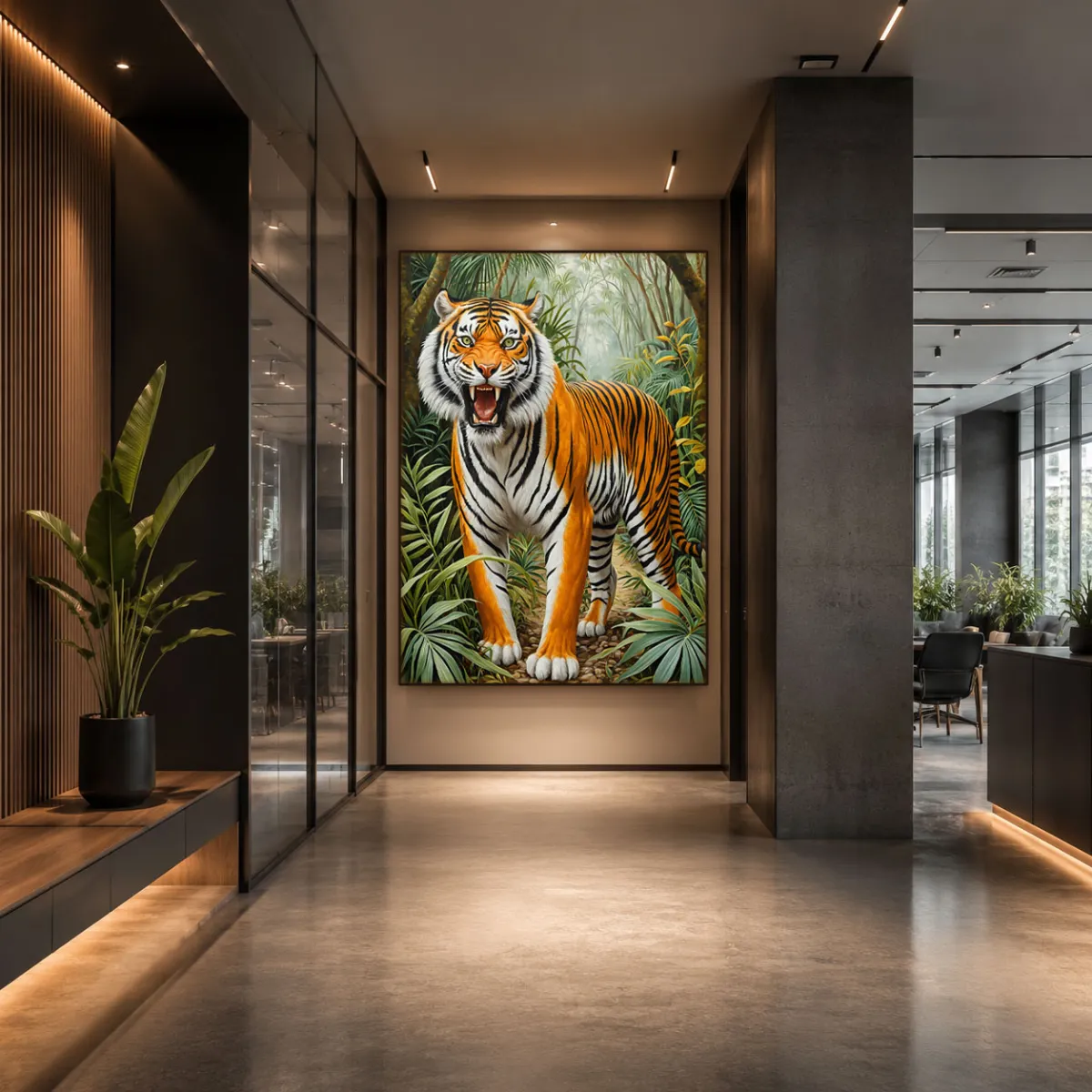 Luxury hotel suite displaying TIGER’S DOMAIN by TAMAJAD