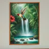 Hummingbird fine art print created for statement wall decoration