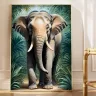 Majestic elephant illustration for large wall display