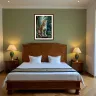 Leopard fine art artwork created for statement wall decor