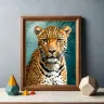 Leopard wall art fine art print for premium interior decoration