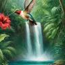 Hummingbird wall art printable, fine art poster up to A0