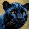 Black panther moving through dense jungle foliage