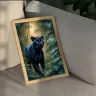 Elegant tropical panther wall art for jungle-inspired decor