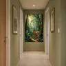 TAMAJAD "SILENT MORNING" fine art print showcased in a modern corporate hallway.